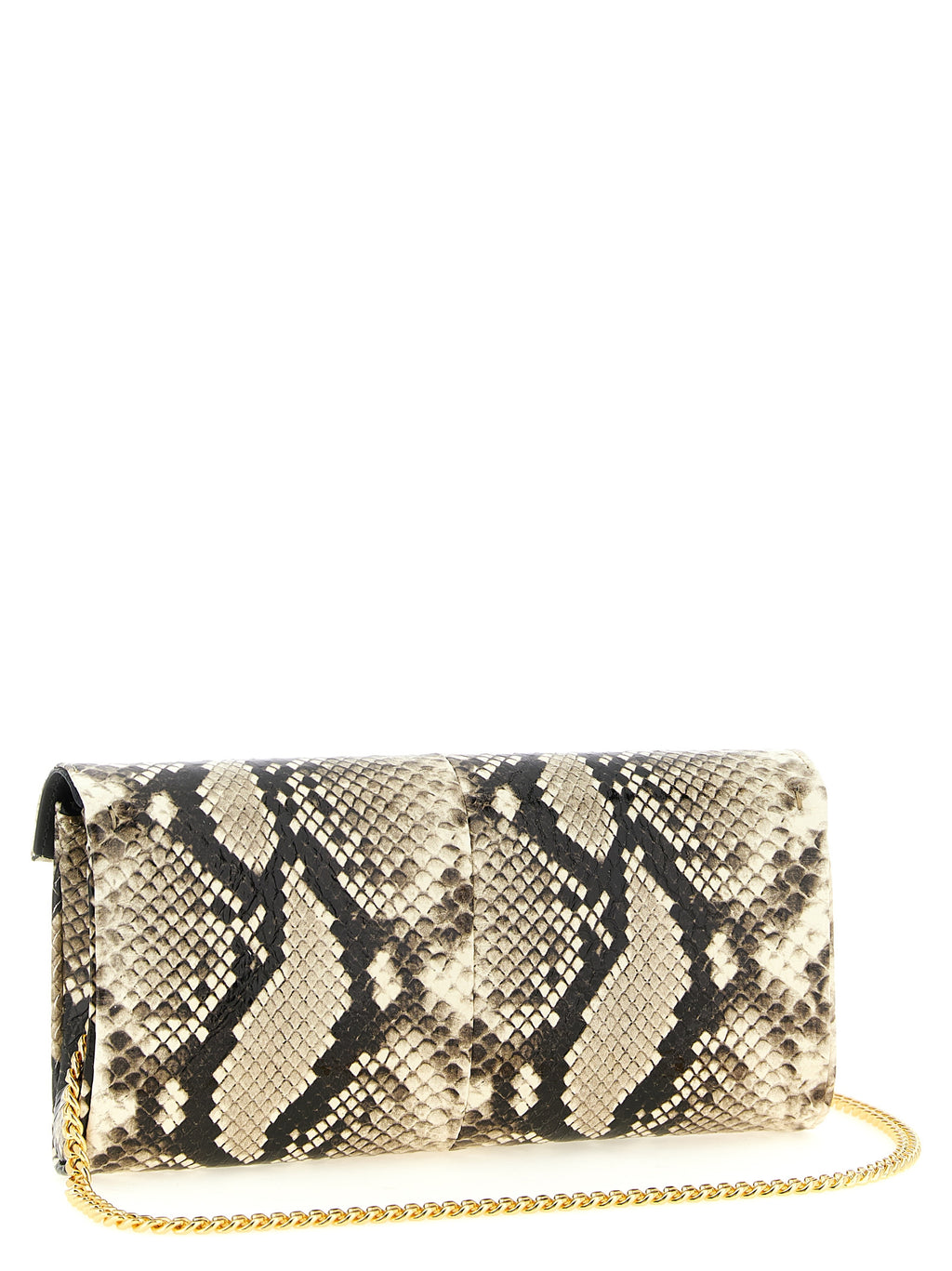 Multicolor Snake Skin  Clutch Bag