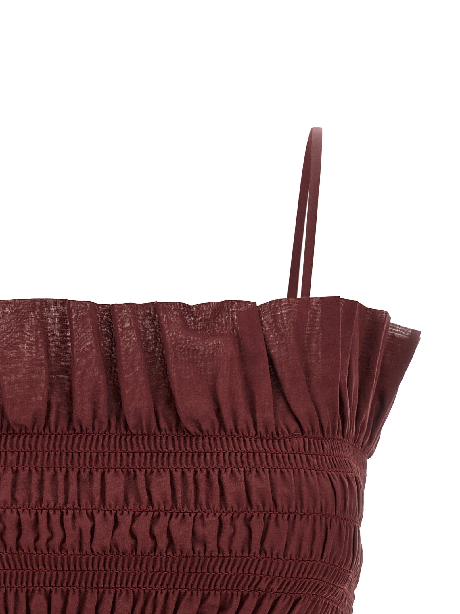 Bordeaux Cotton Sleeveles T-Shirt
