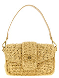 Beige Polypropylene Crossbody Bag