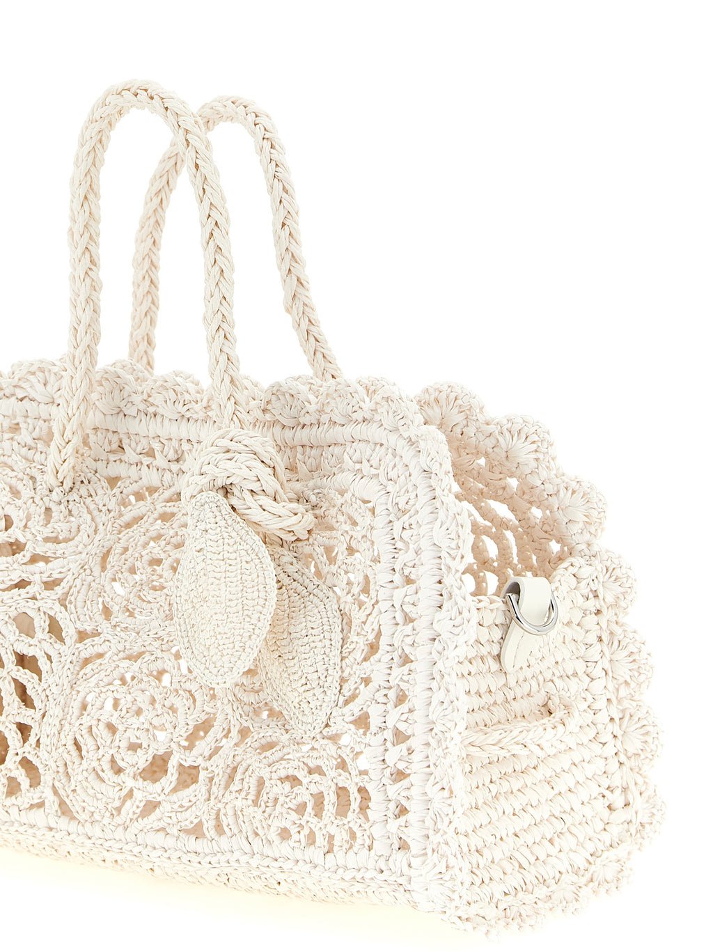 White Polyamide Handbag