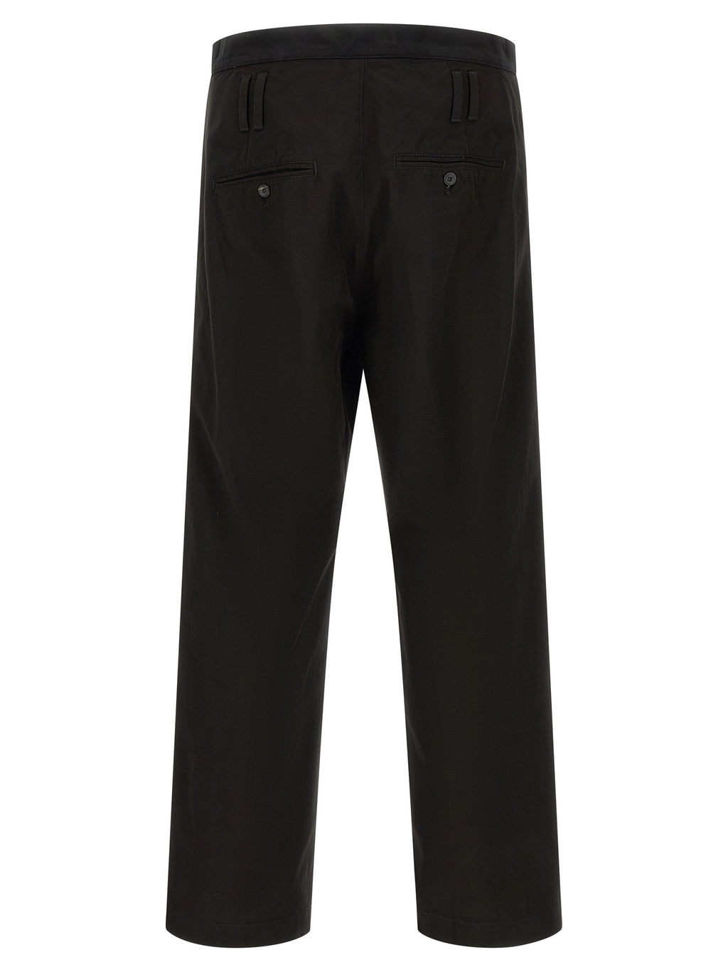 Black Cotton Casual Pants