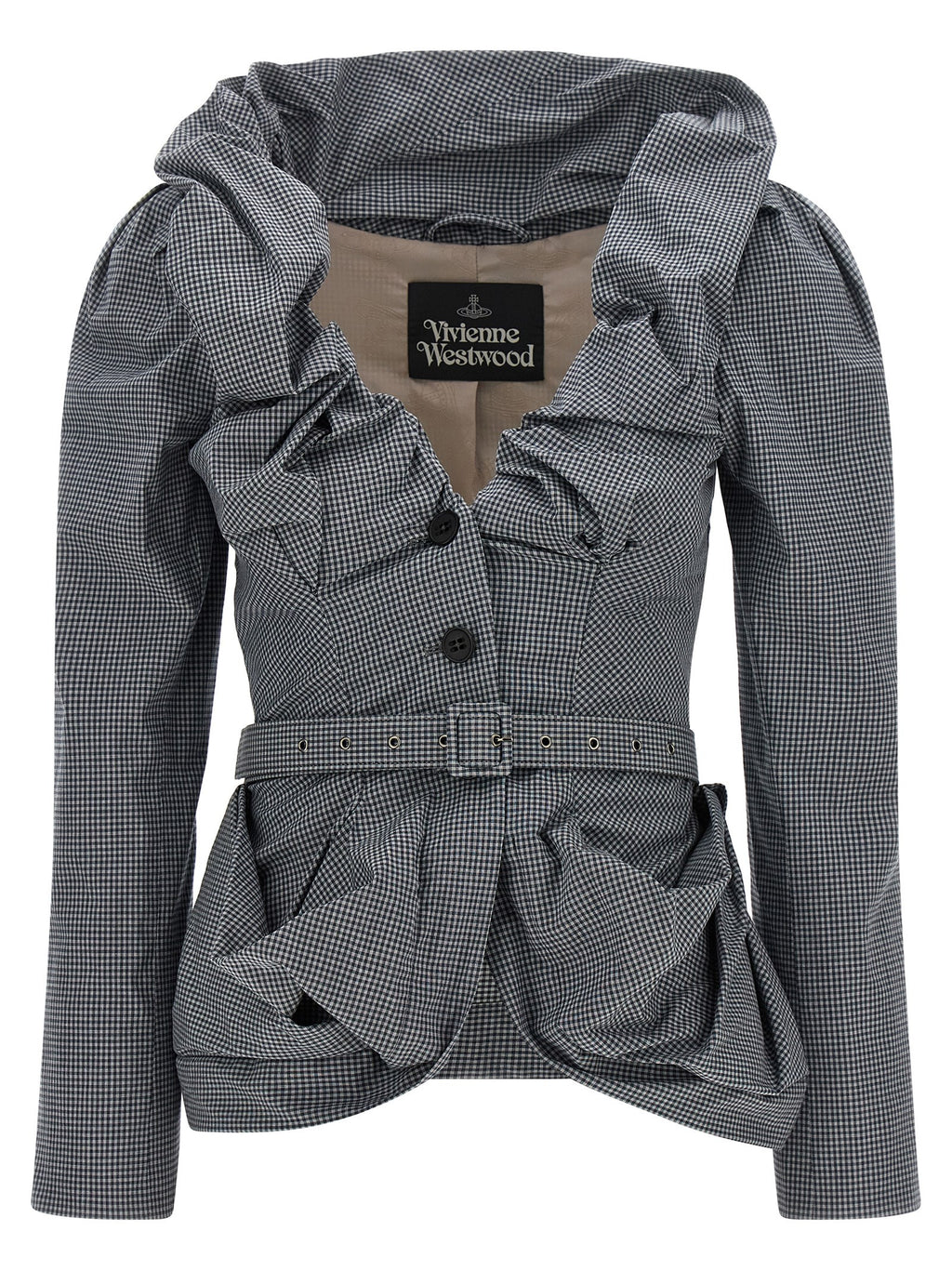 Gray Cotton Blazer