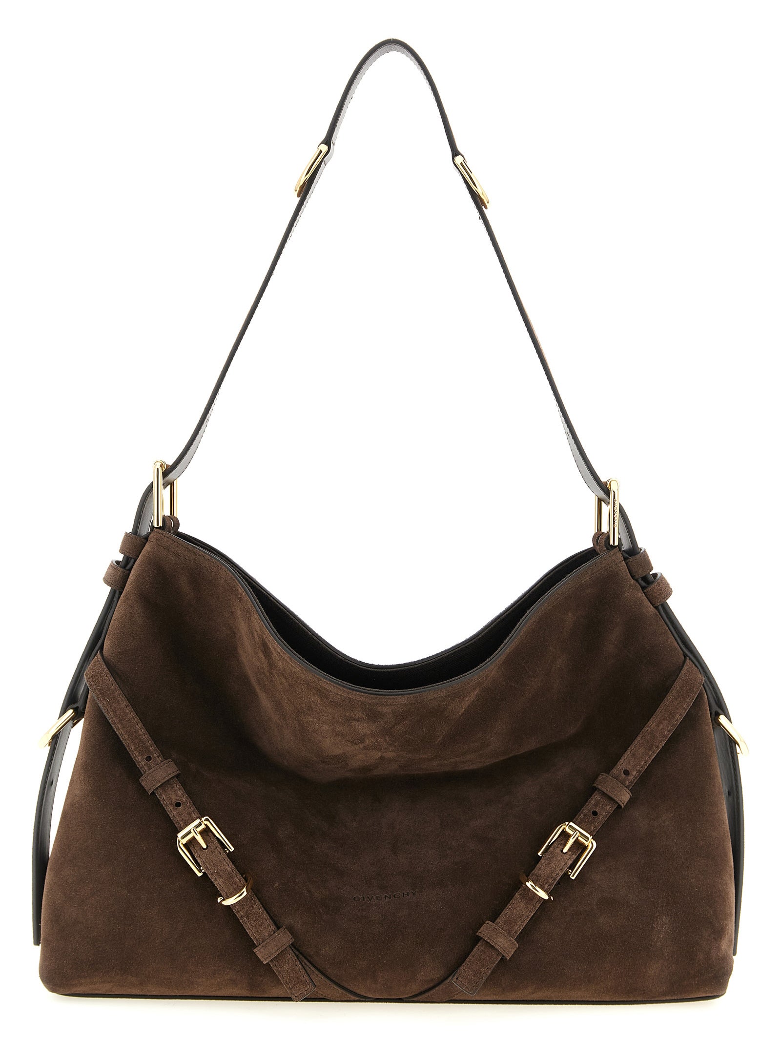 Brown Calfskin Shoulder Bag