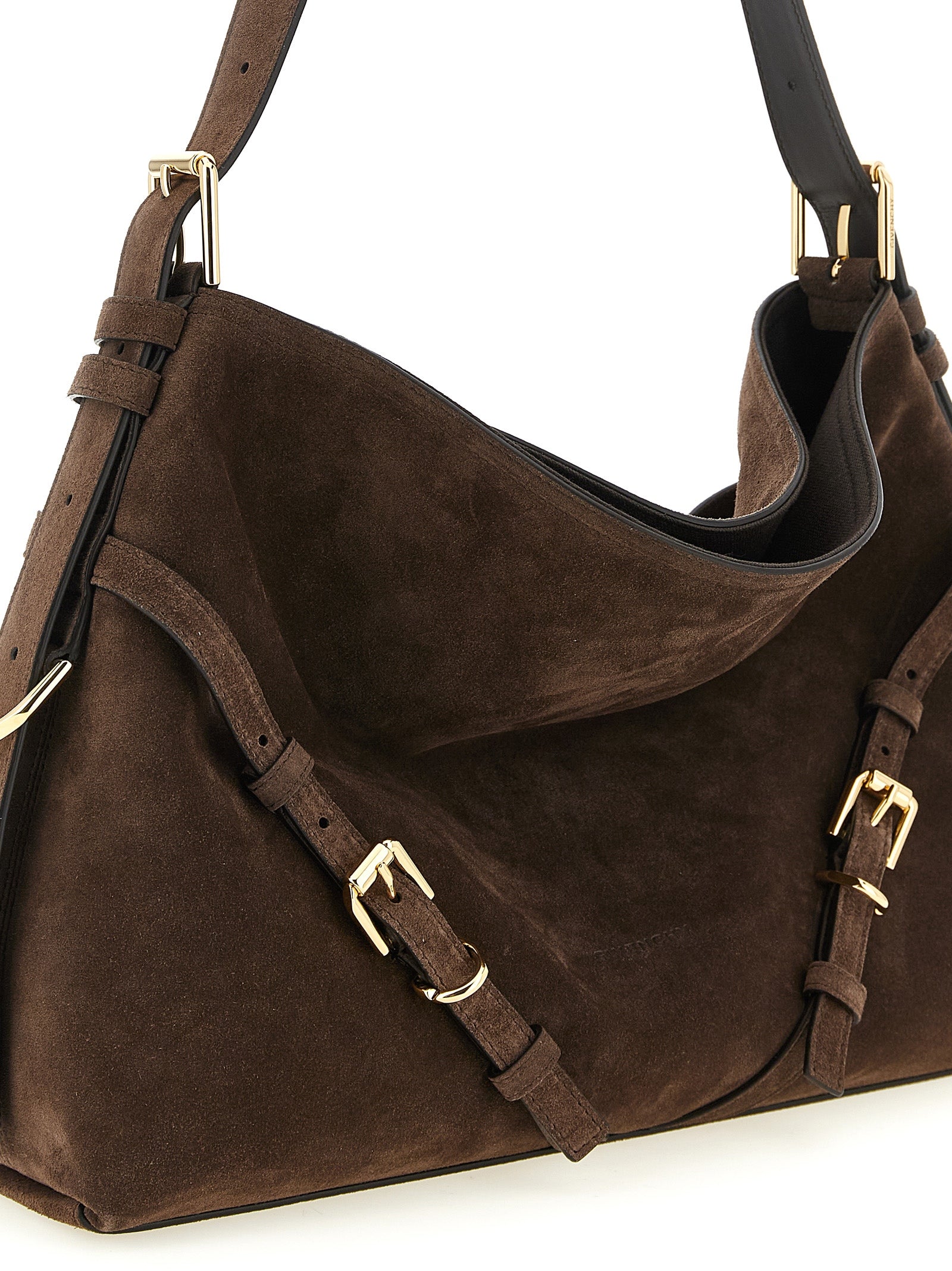 Brown Calfskin Shoulder Bag