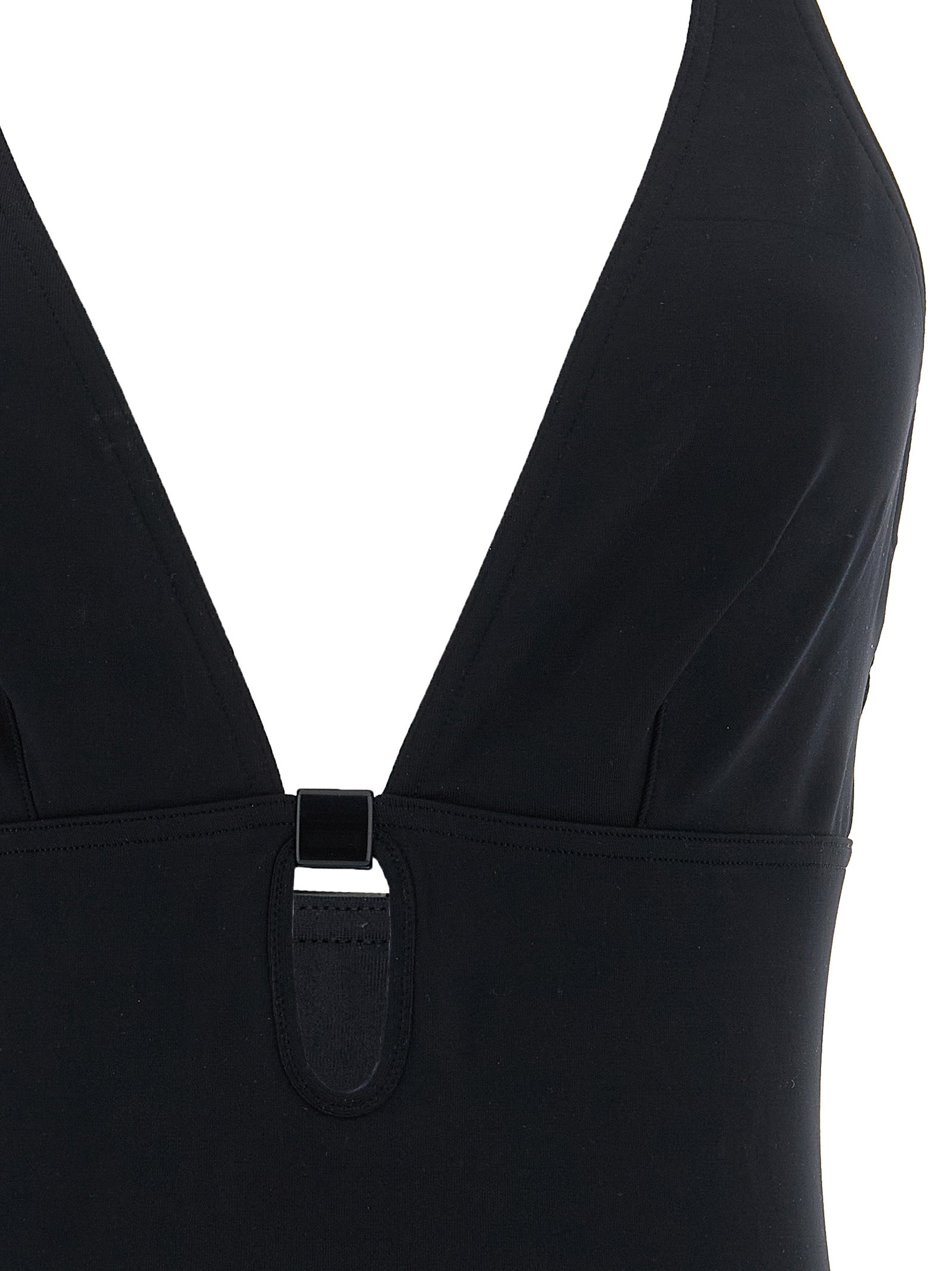 Black Polyamide One-Piece Swimsuit