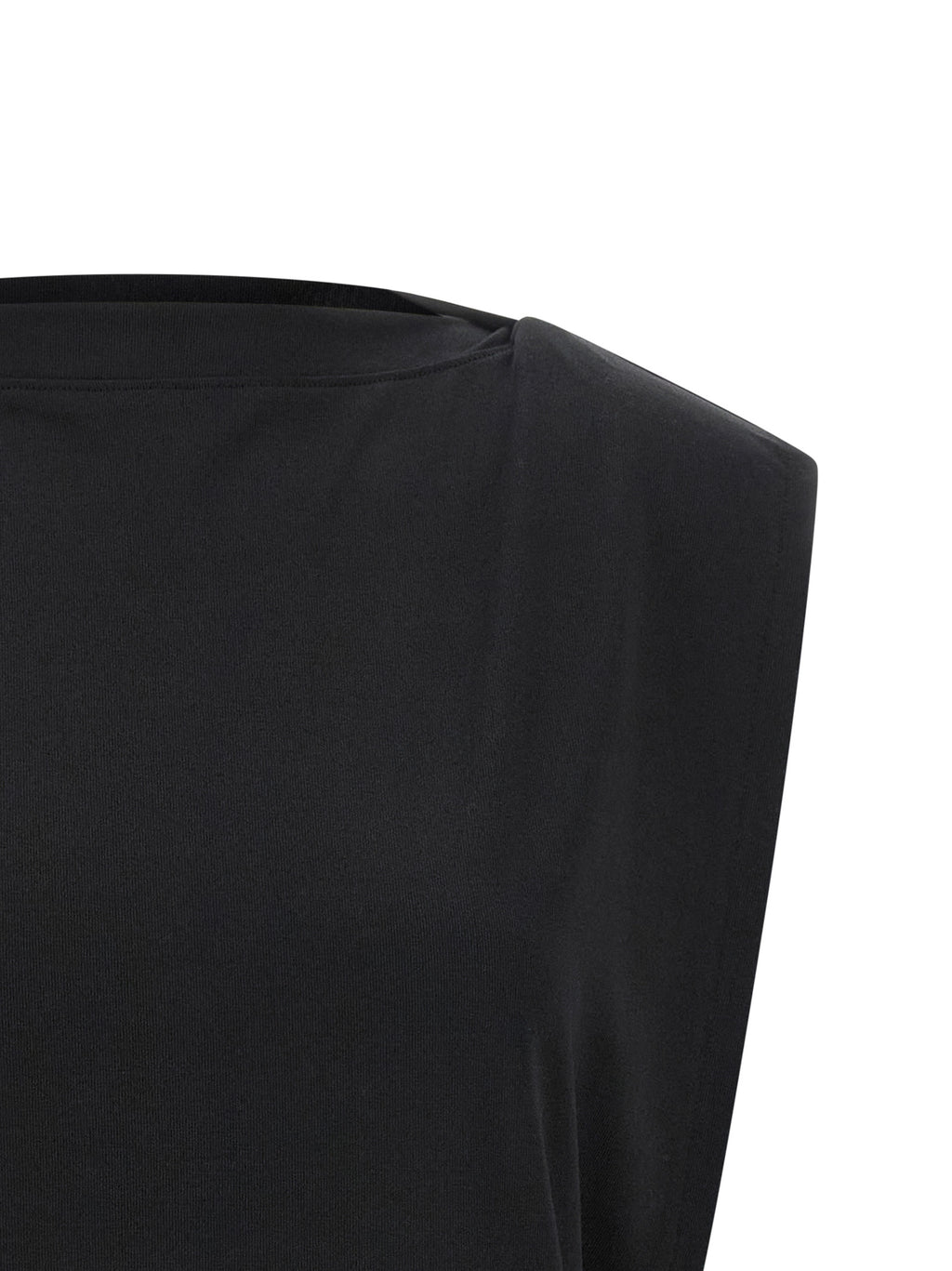 Black Paper Sleeveles T-Shirt