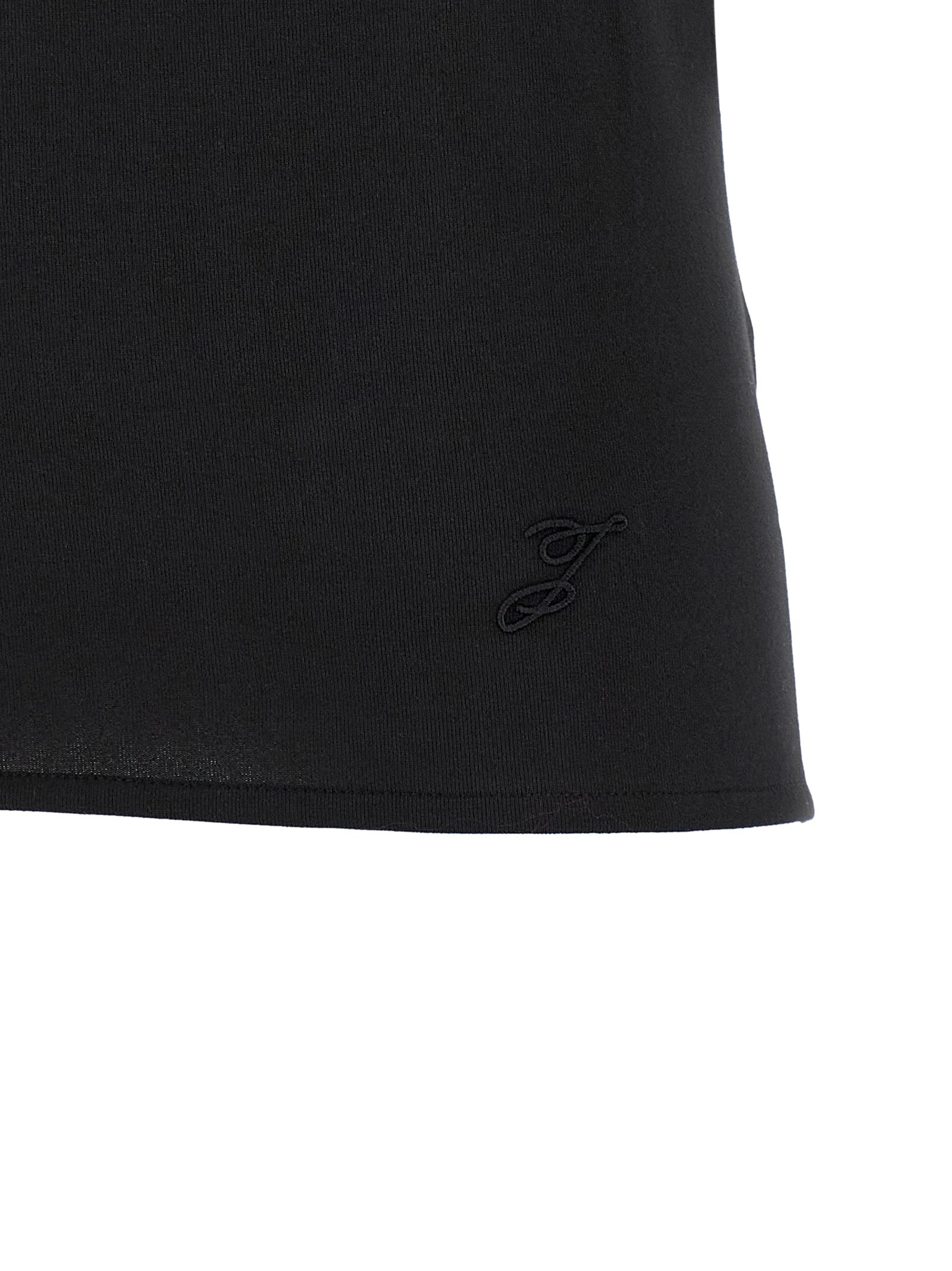 Black Paper Sleeveles T-Shirt