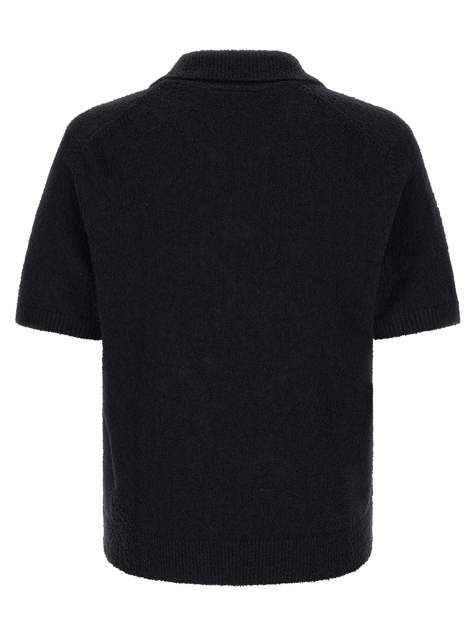 Black Cotton Polo Shirt