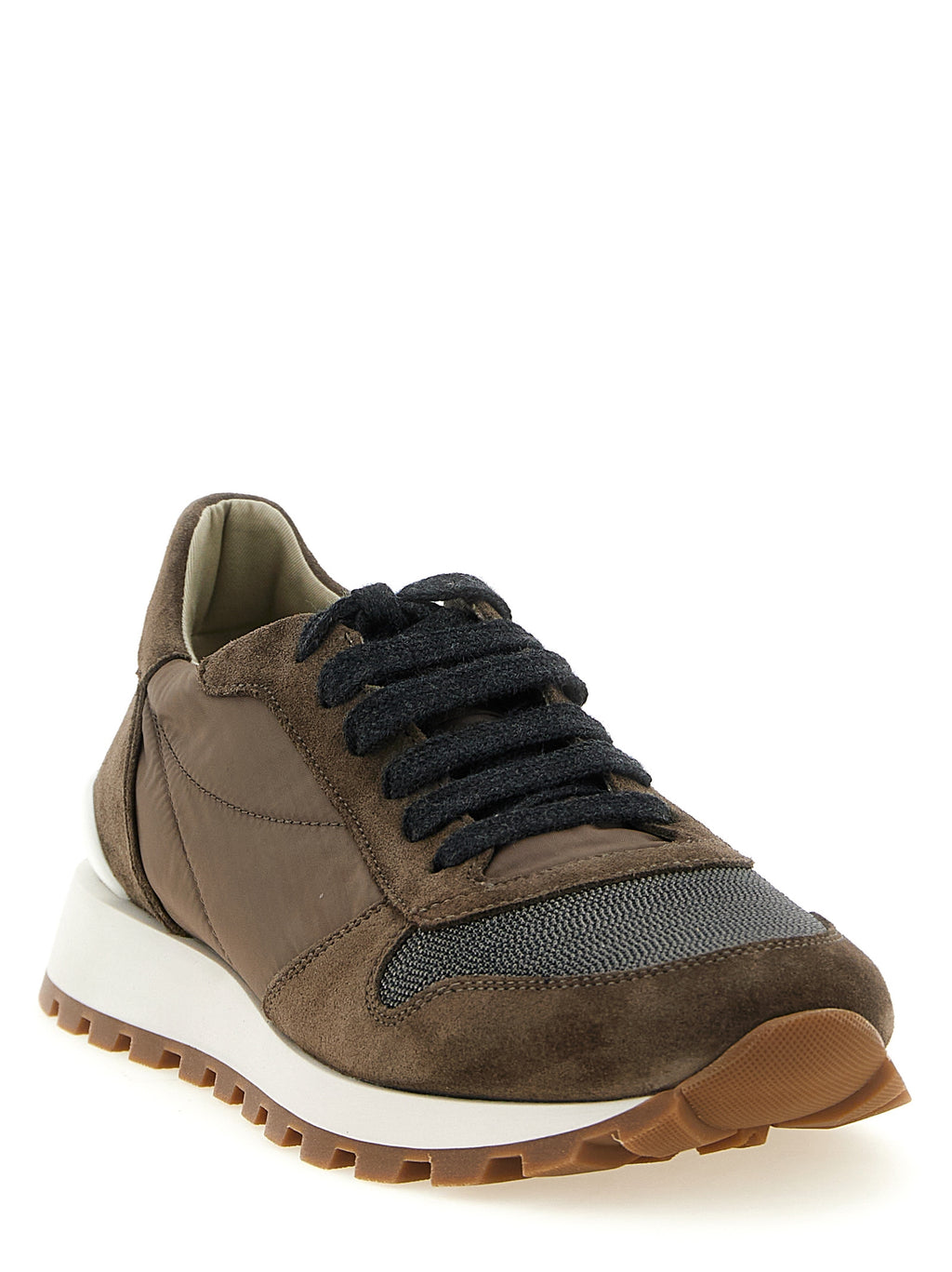 Bicolor Calfskin Athletic Sneakers