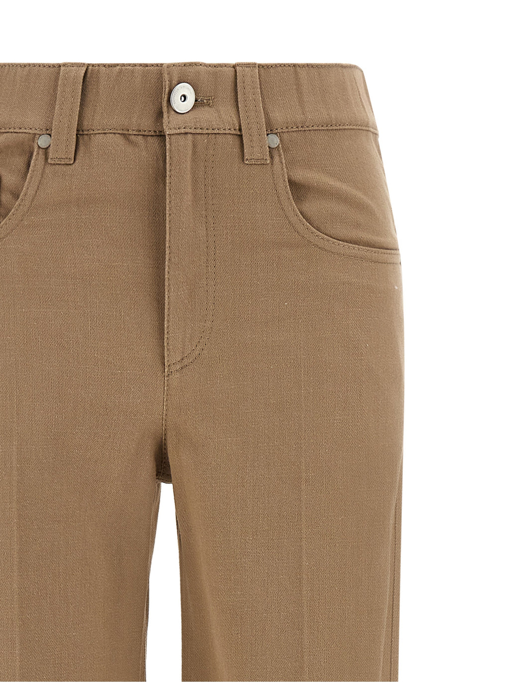 Beige Cotton Jeans Denim