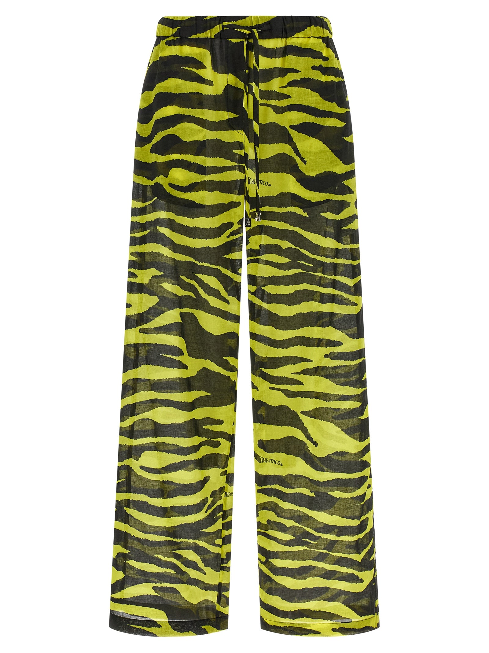Bicolor Cotton Casual Pants