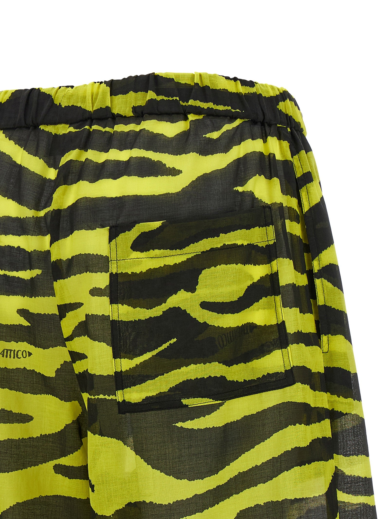 Bicolor Cotton Casual Pants
