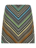 Multicolor Viscose Long Skirt
