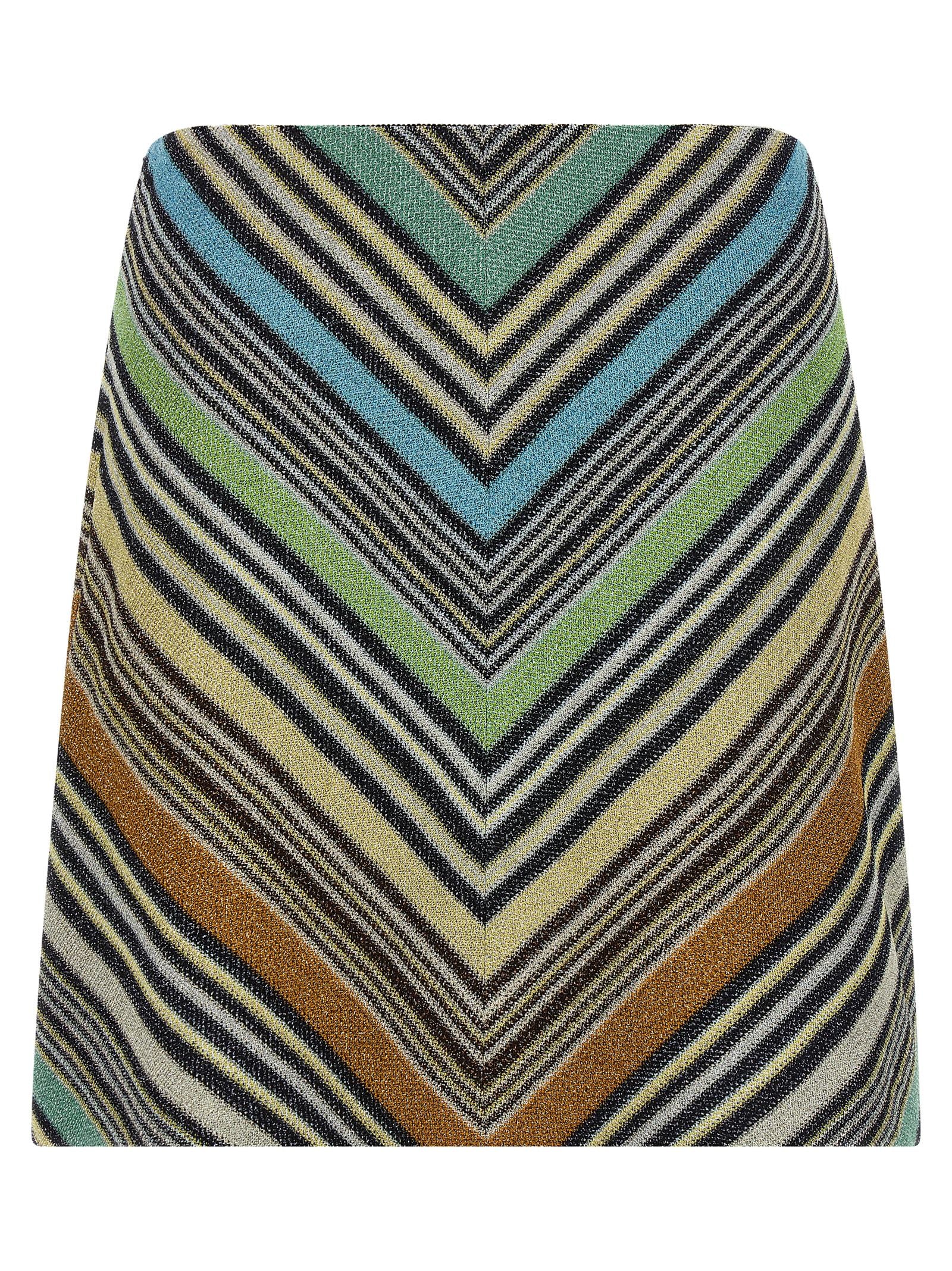 Multicolor Viscose Long Skirt