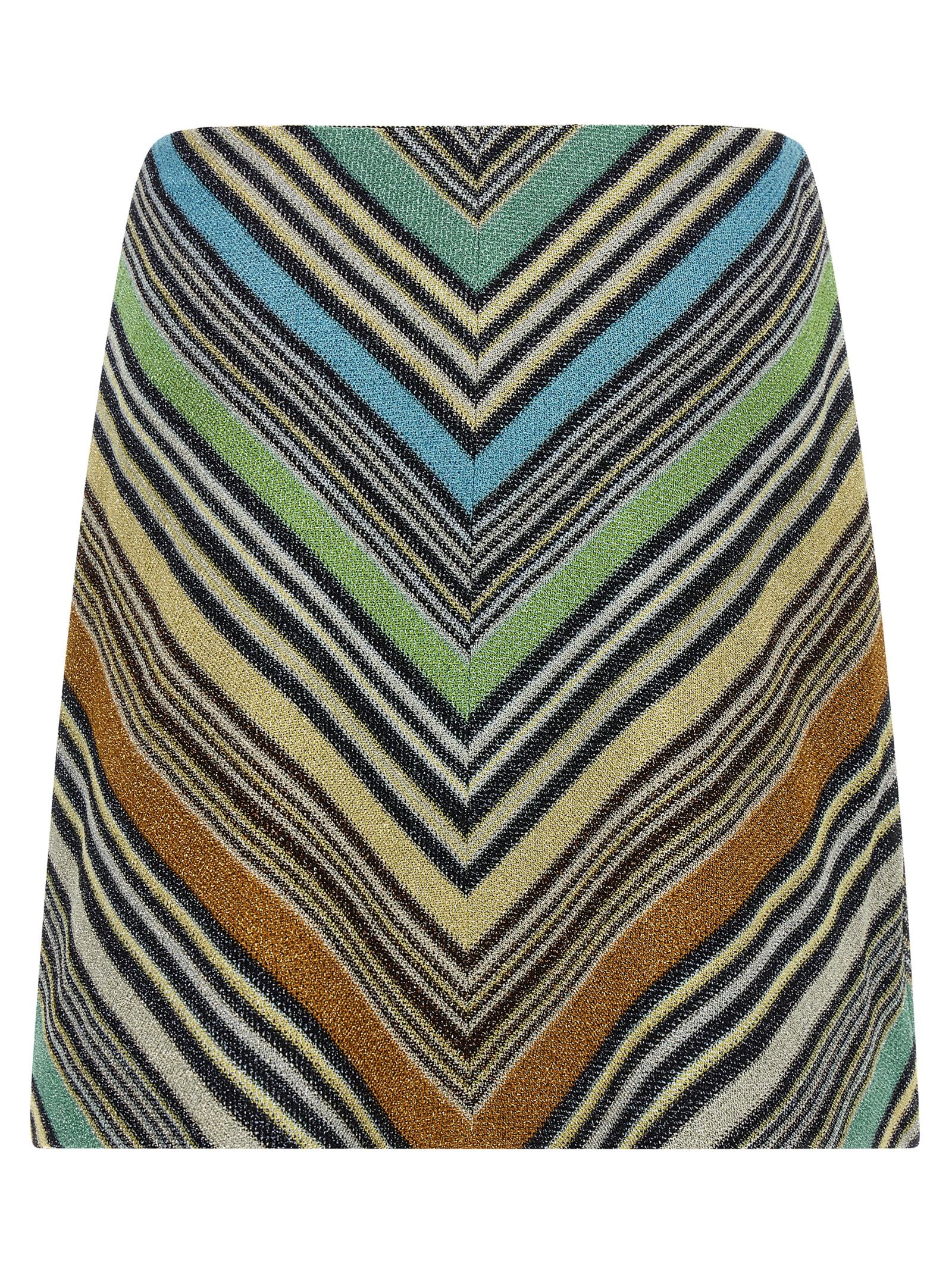Multicolor Viscose Long Skirt