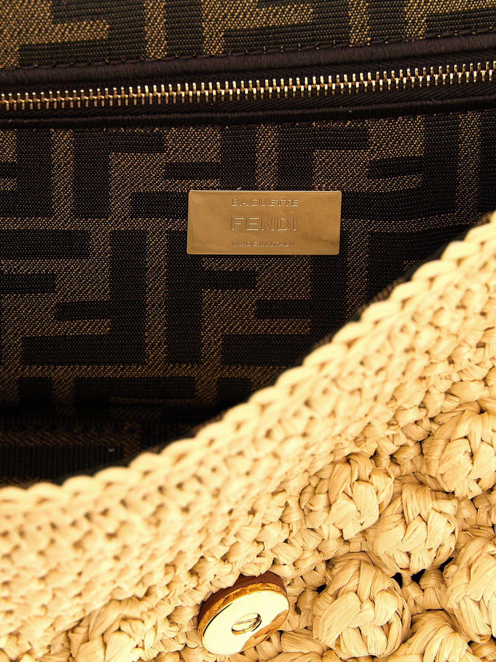 Beige Calfskin Shoulder Bag