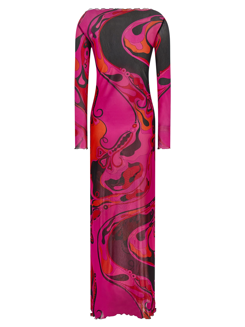 Fuchsia Polyamide Long Dress