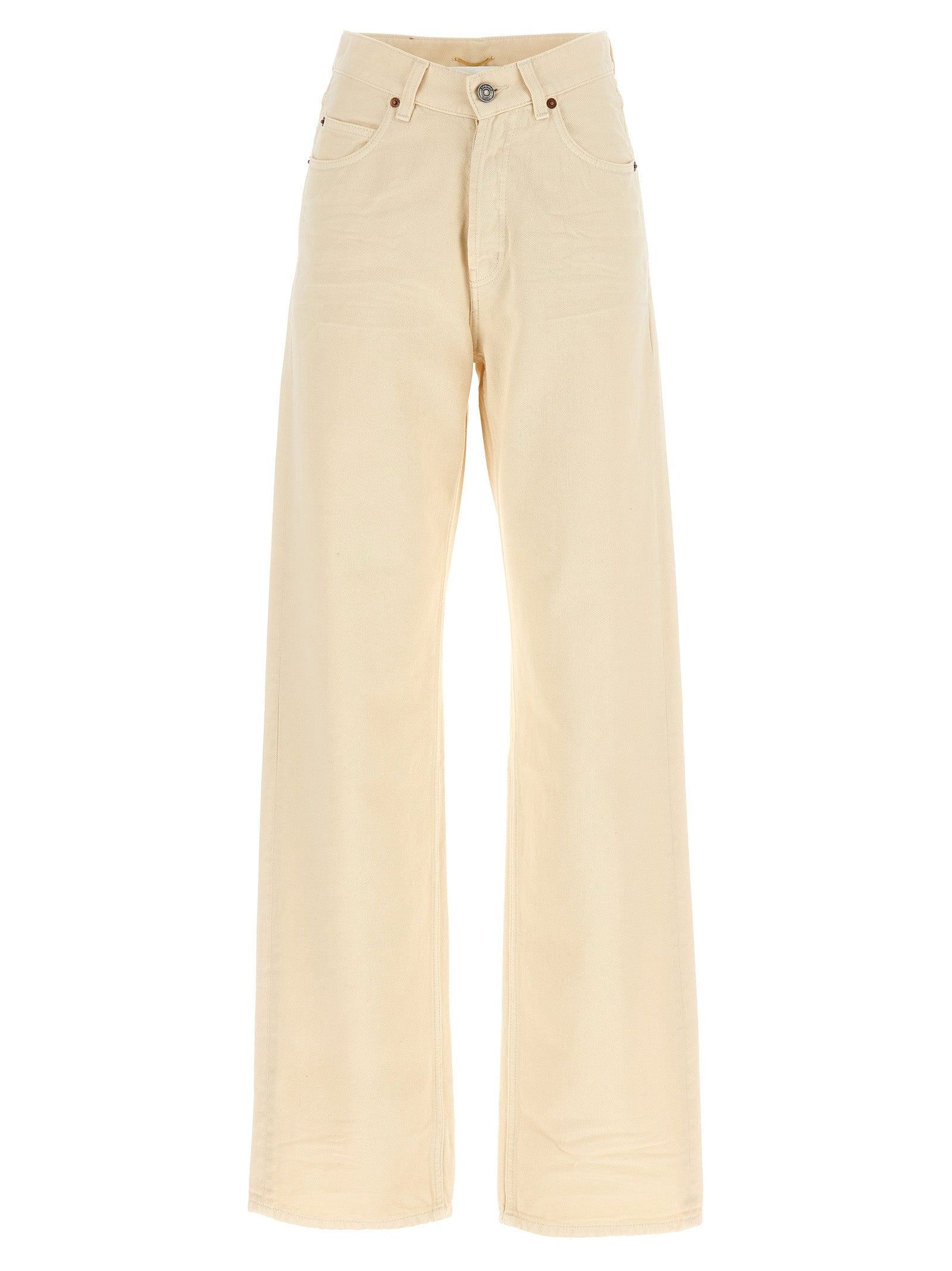 Beige Cotton Jeans Denim