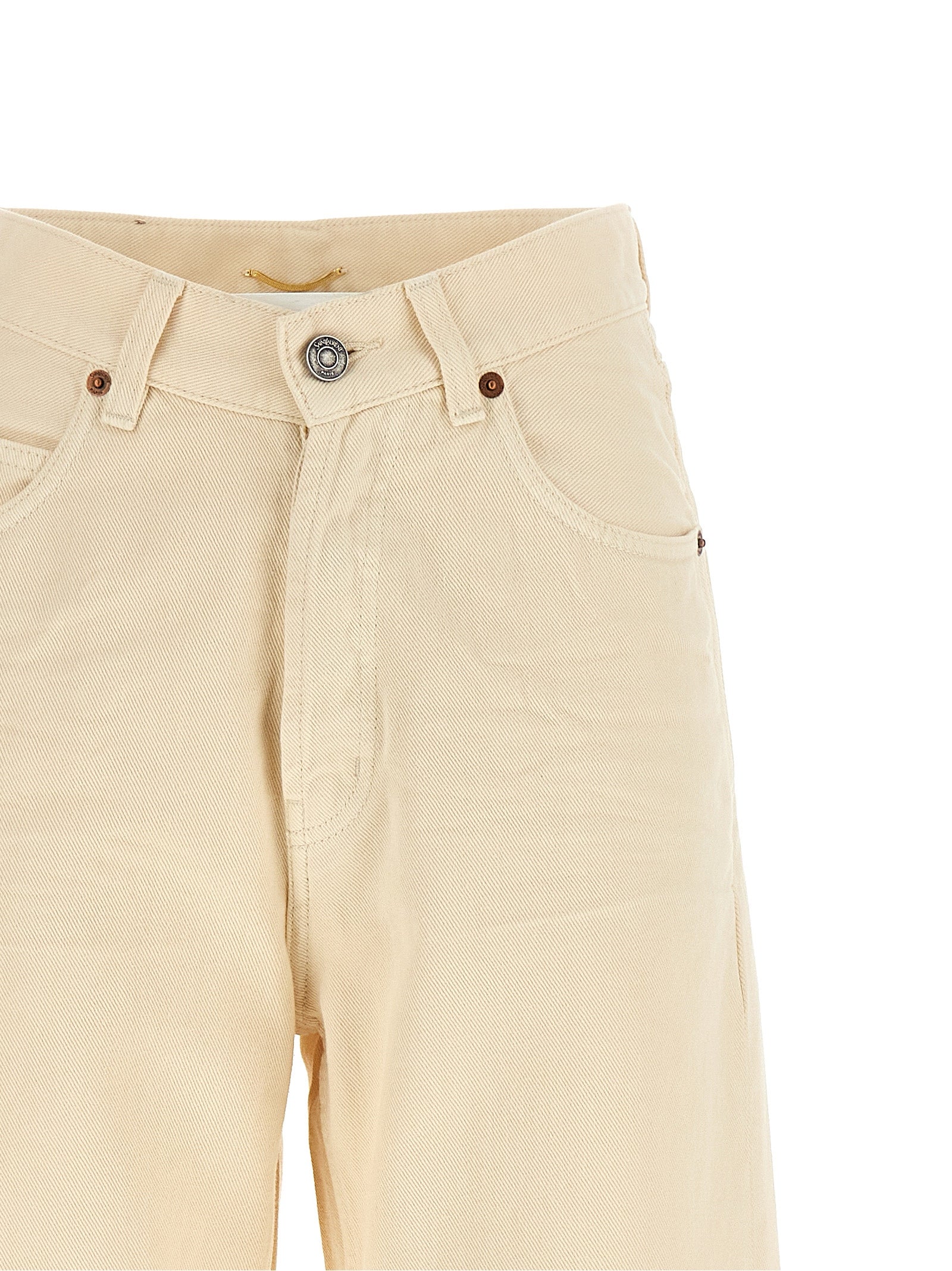 Beige Cotton Jeans Denim