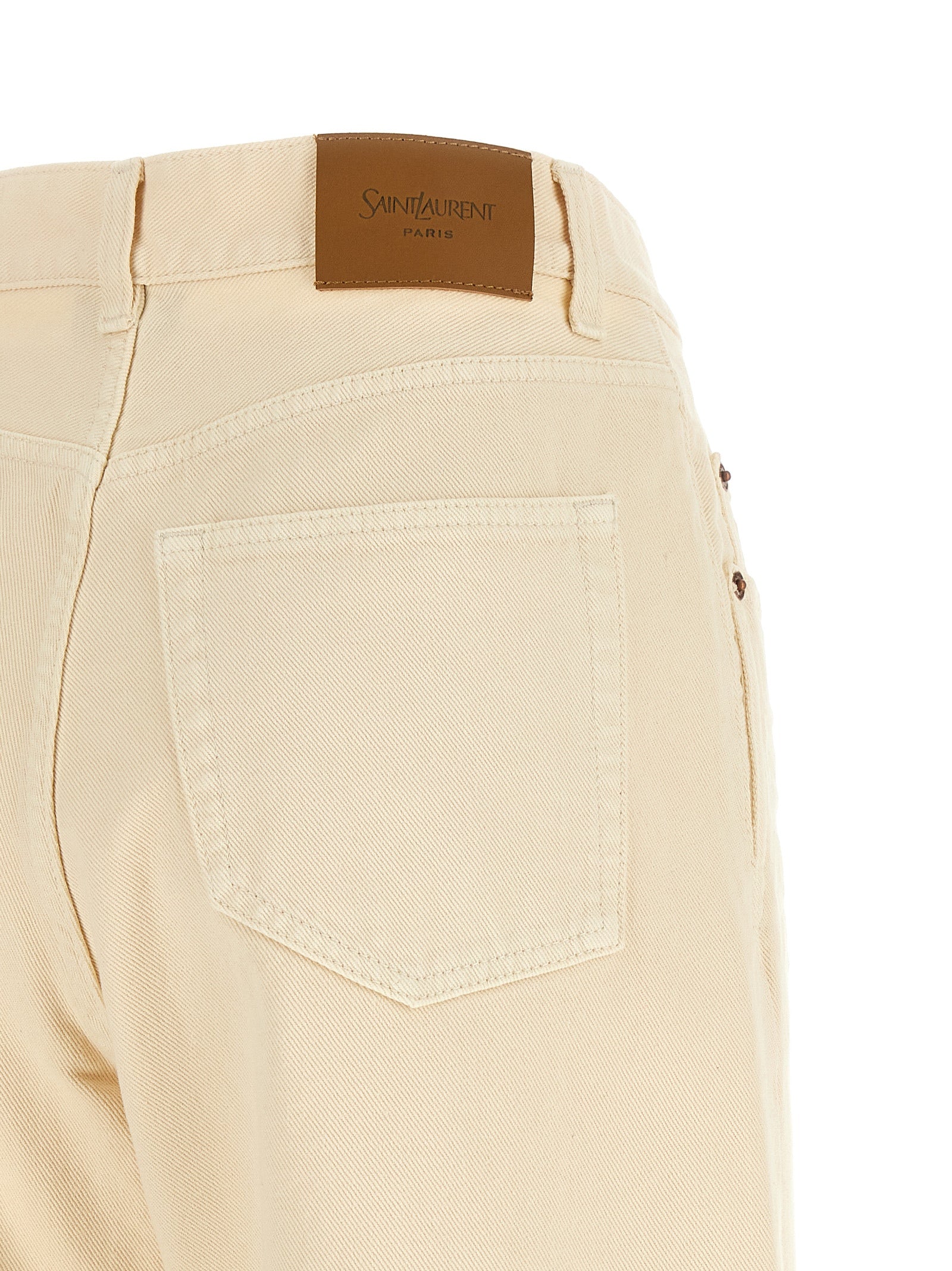 Beige Cotton Jeans Denim