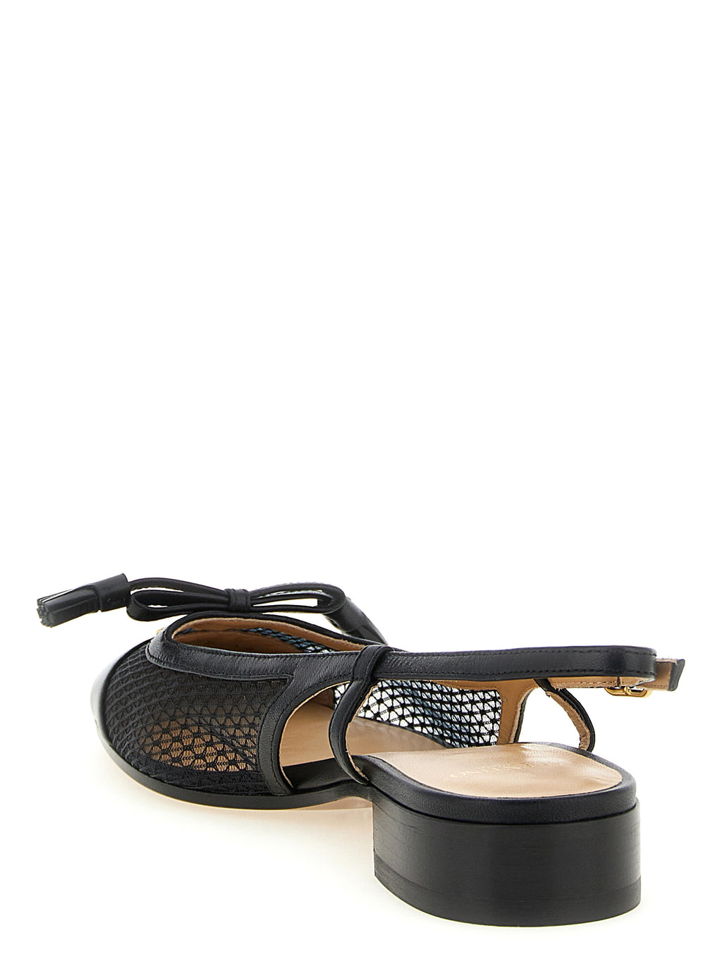 Black Leather Ballet Flats