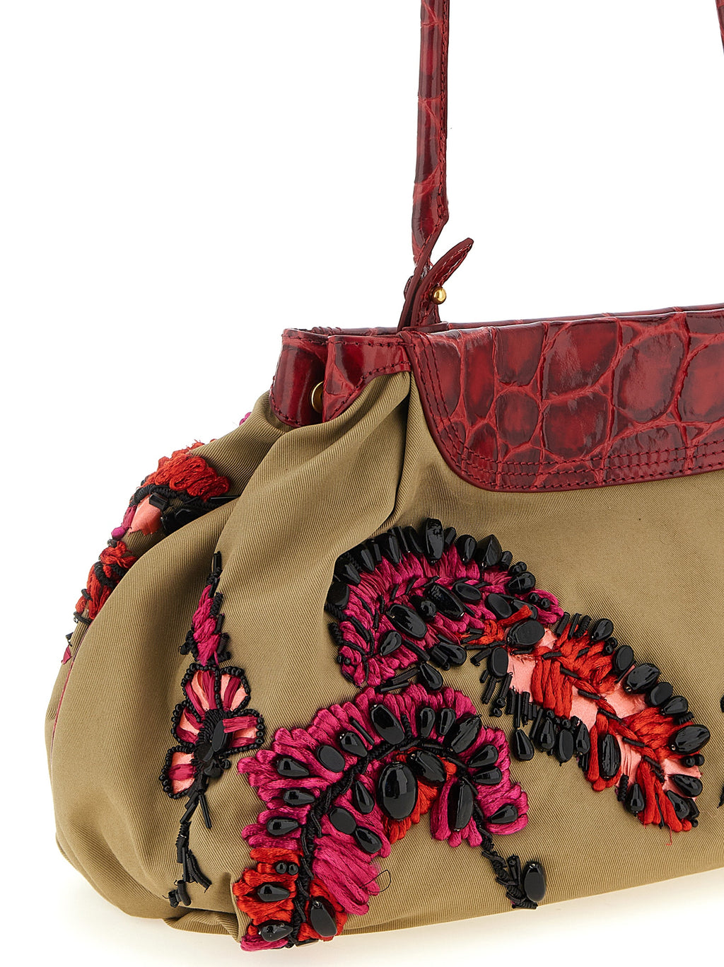 Multicolor Cotton Clutch Bag