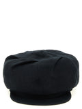 Black Linen Fatcap Hat