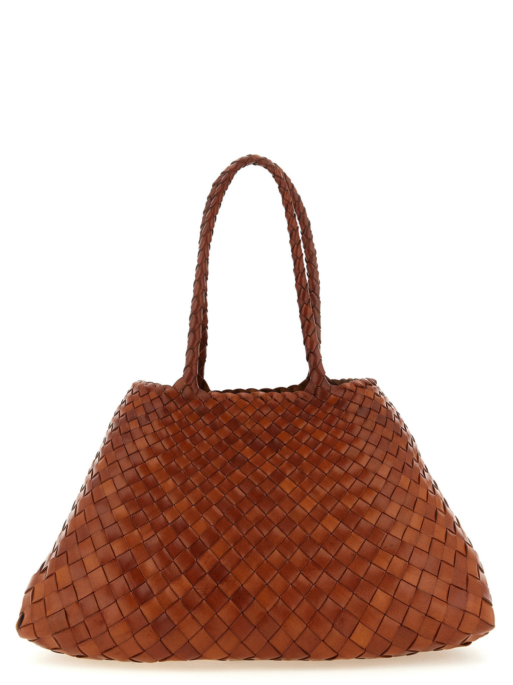 Brown Calfskin Shoulder Bag