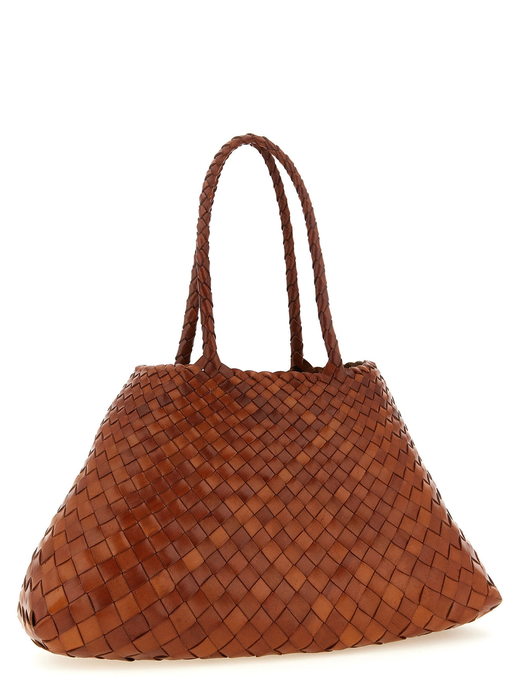 Brown Calfskin Shoulder Bag