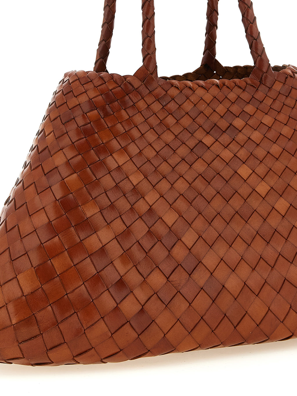 Brown Calfskin Shoulder Bag