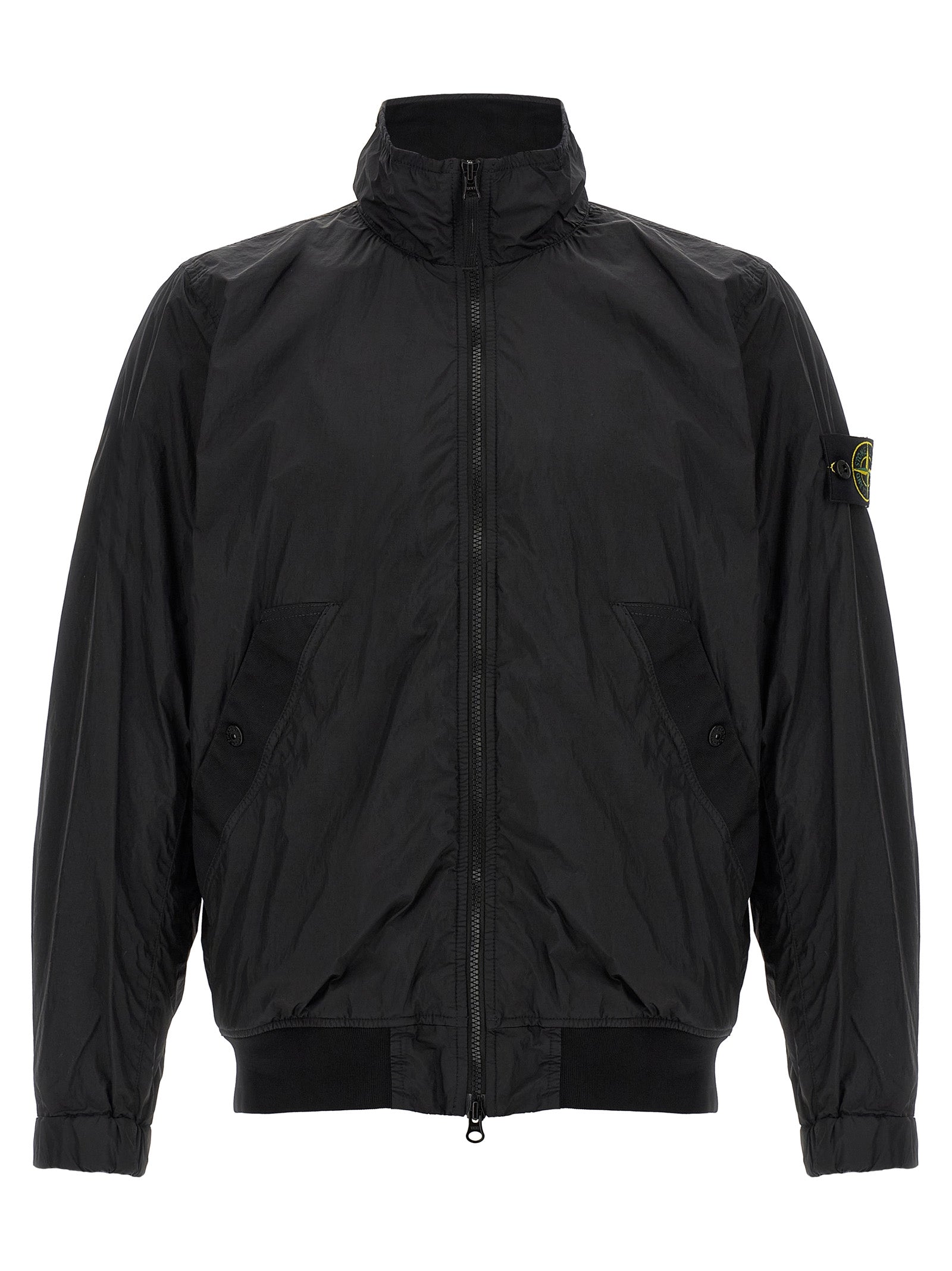 Black Polyamide Full-Length Jacket