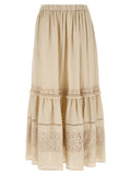 Beige Linen Mini Skirt