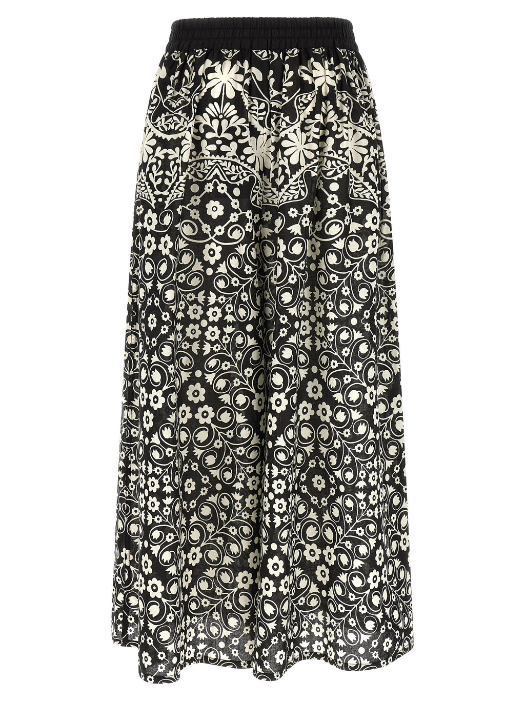 Bicolor Cotton Flared Pants