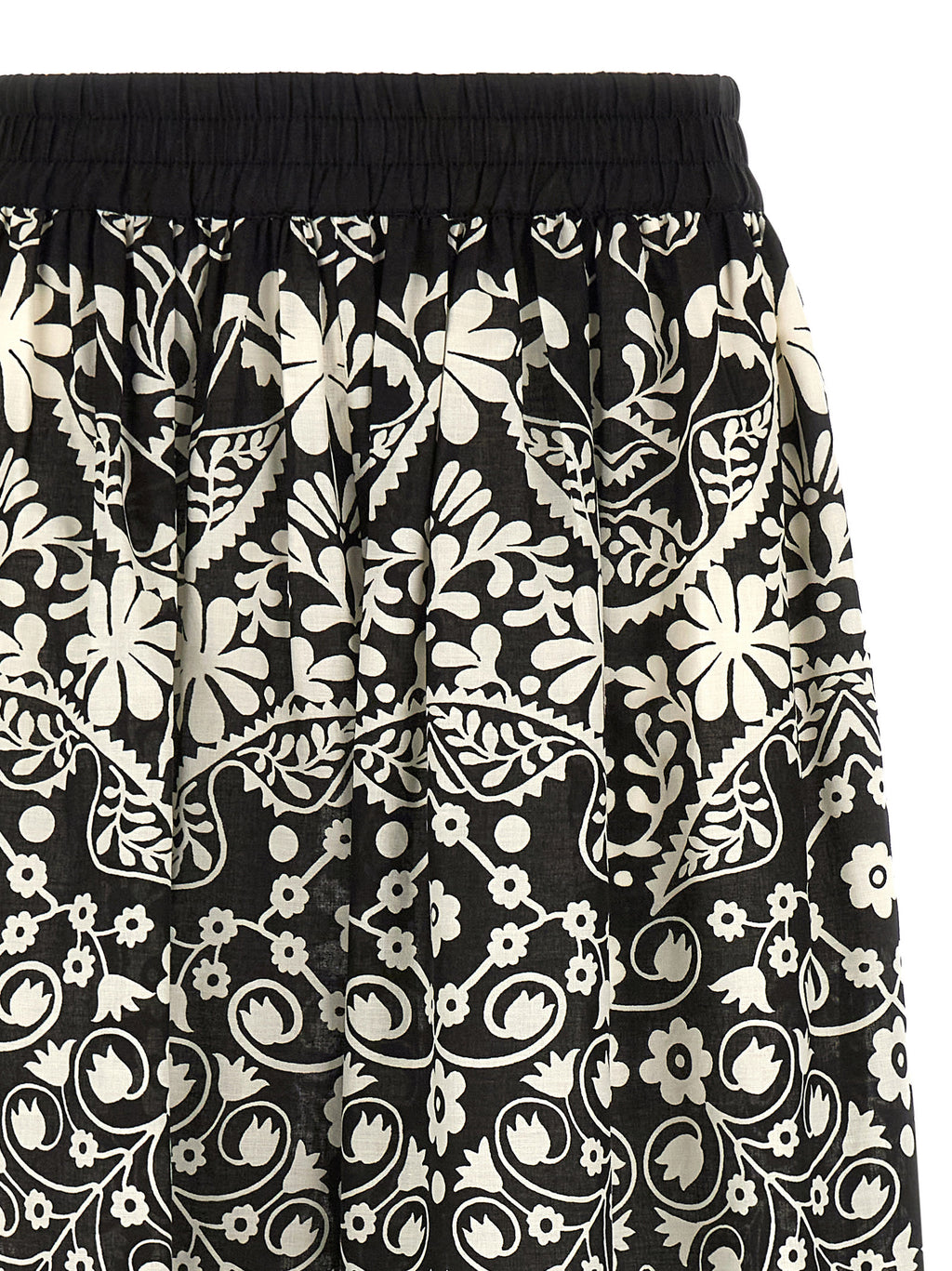 Bicolor Cotton Flared Pants