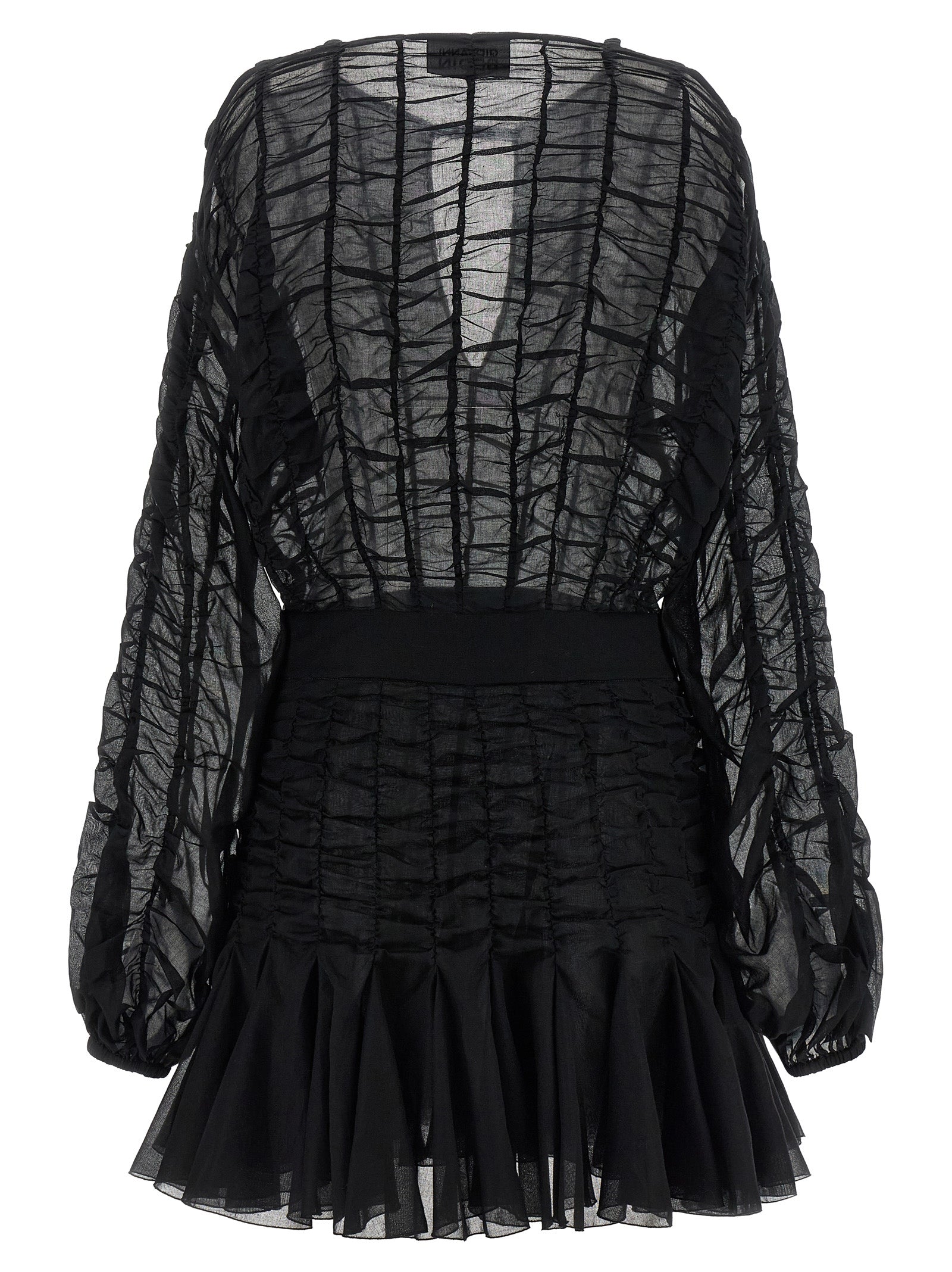 Black Cotton Short Dress