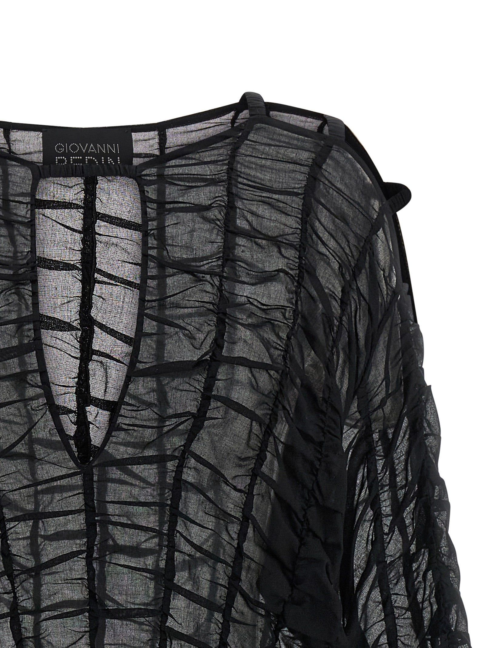 Black Cotton Short Dress