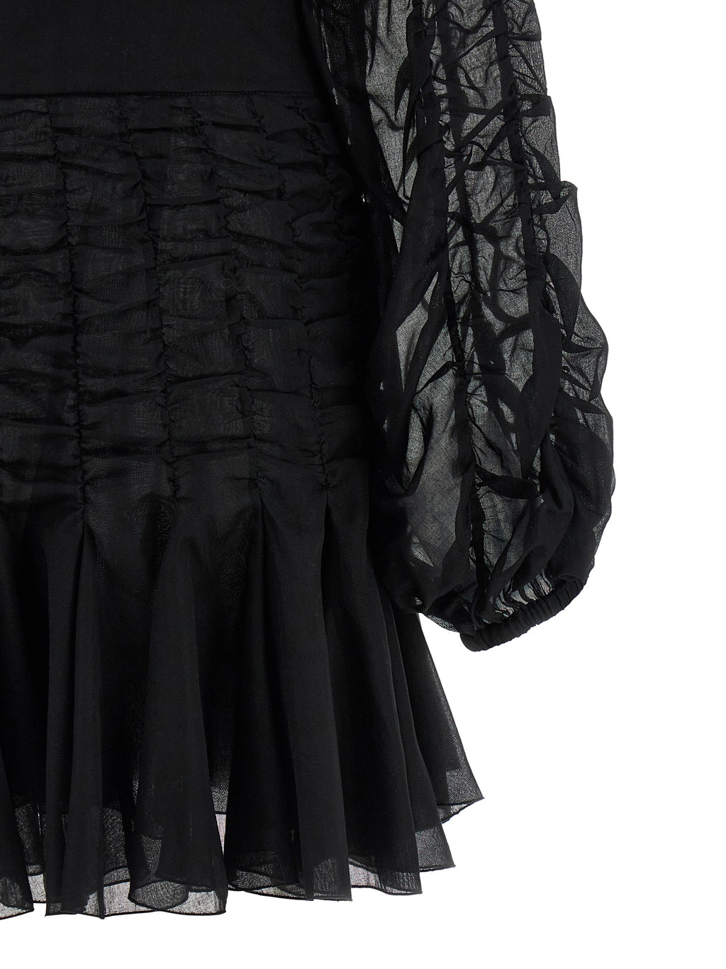 Black Cotton Short Dress