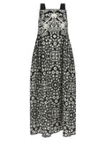 Bicolor Cotton Long Dress