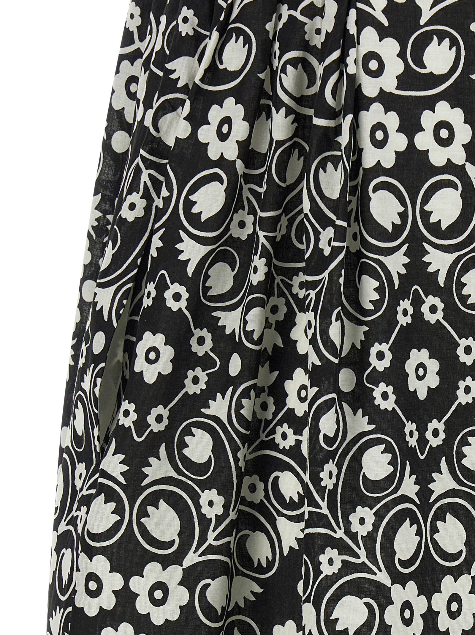 Bicolor Cotton Long Dress