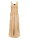 Multicolor Silk Long Dress