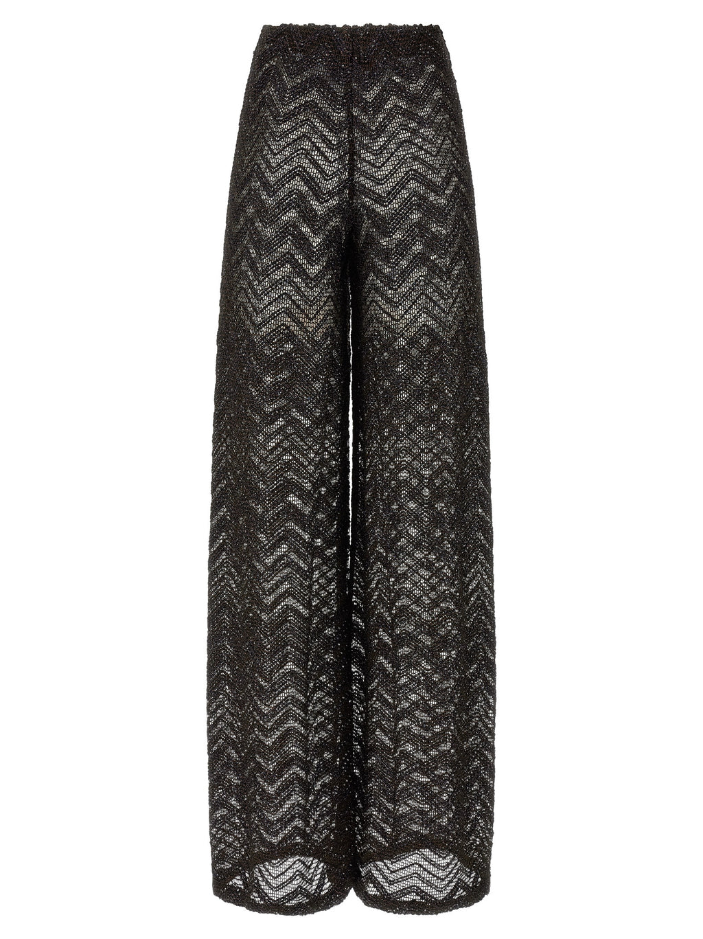 Brown Viscose Flared Pants