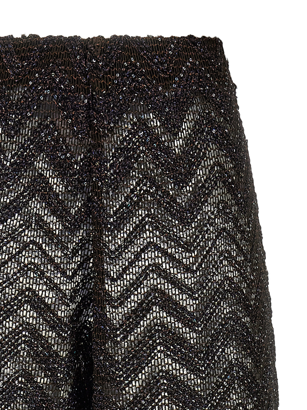 Brown Viscose Flared Pants