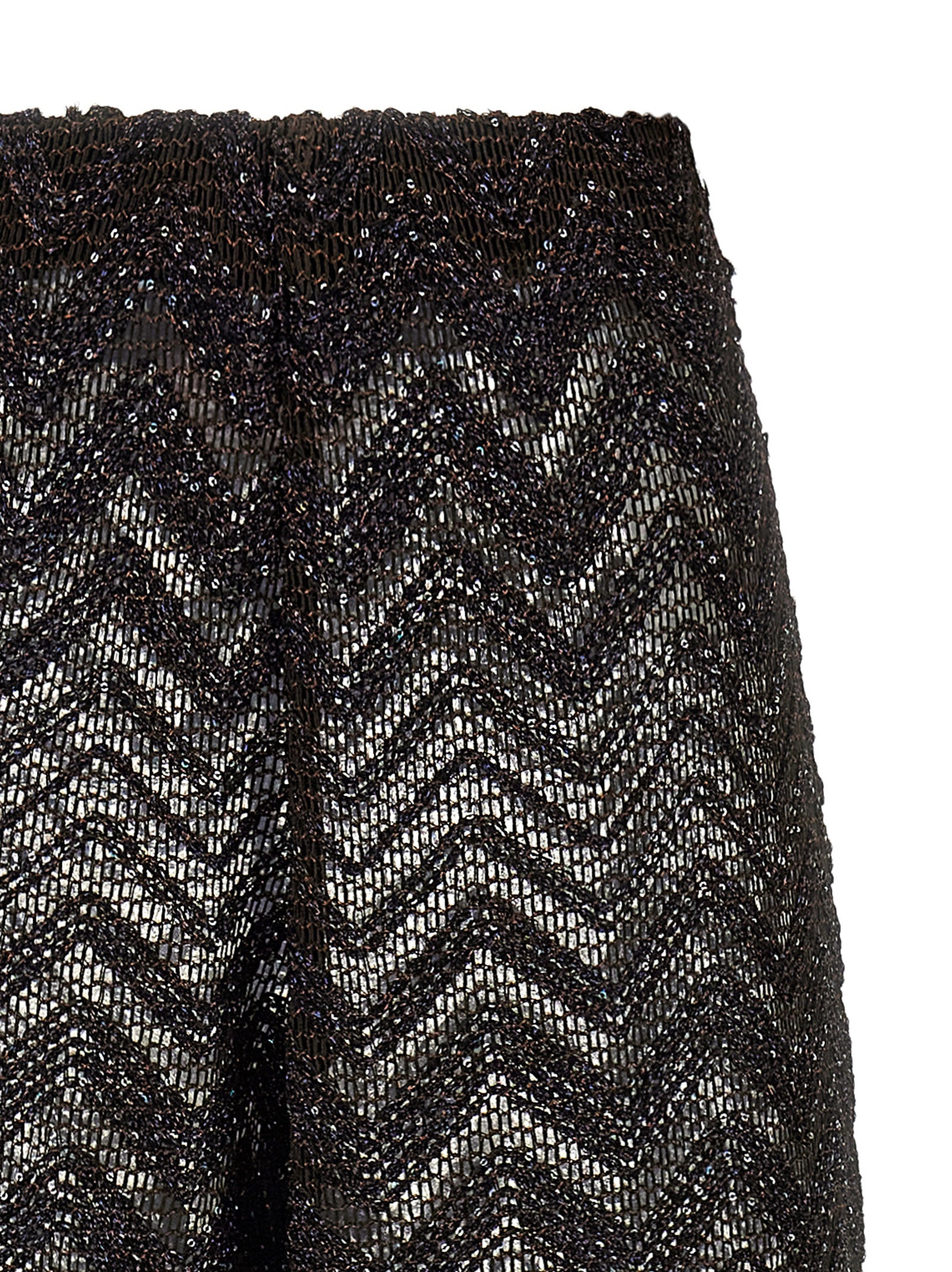 Brown Viscose Flared Pants