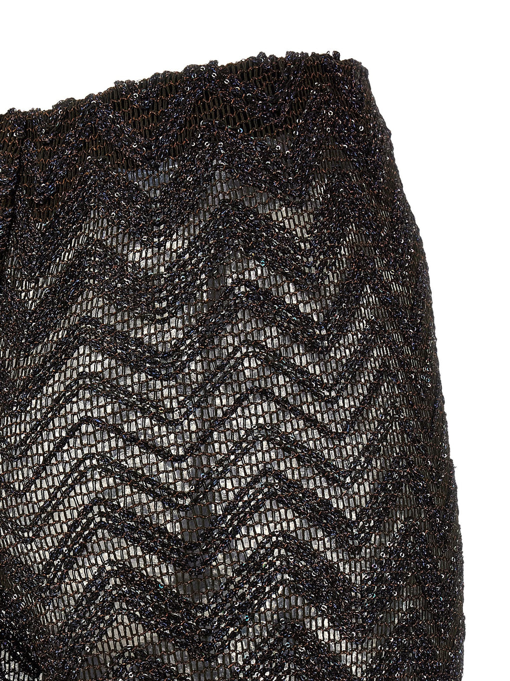 Brown Viscose Flared Pants