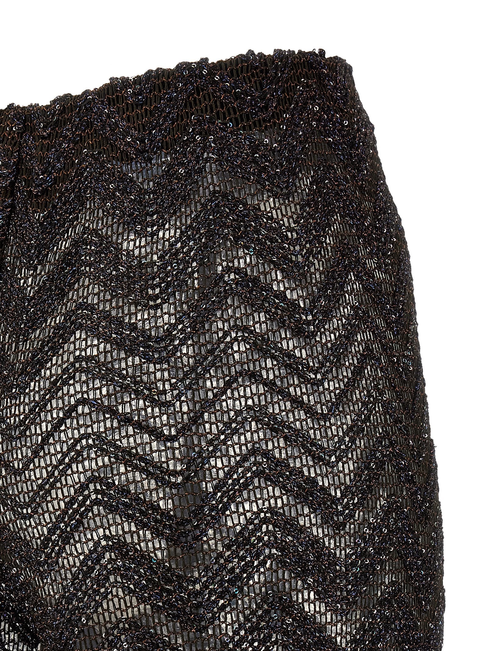 Brown Viscose Flared Pants