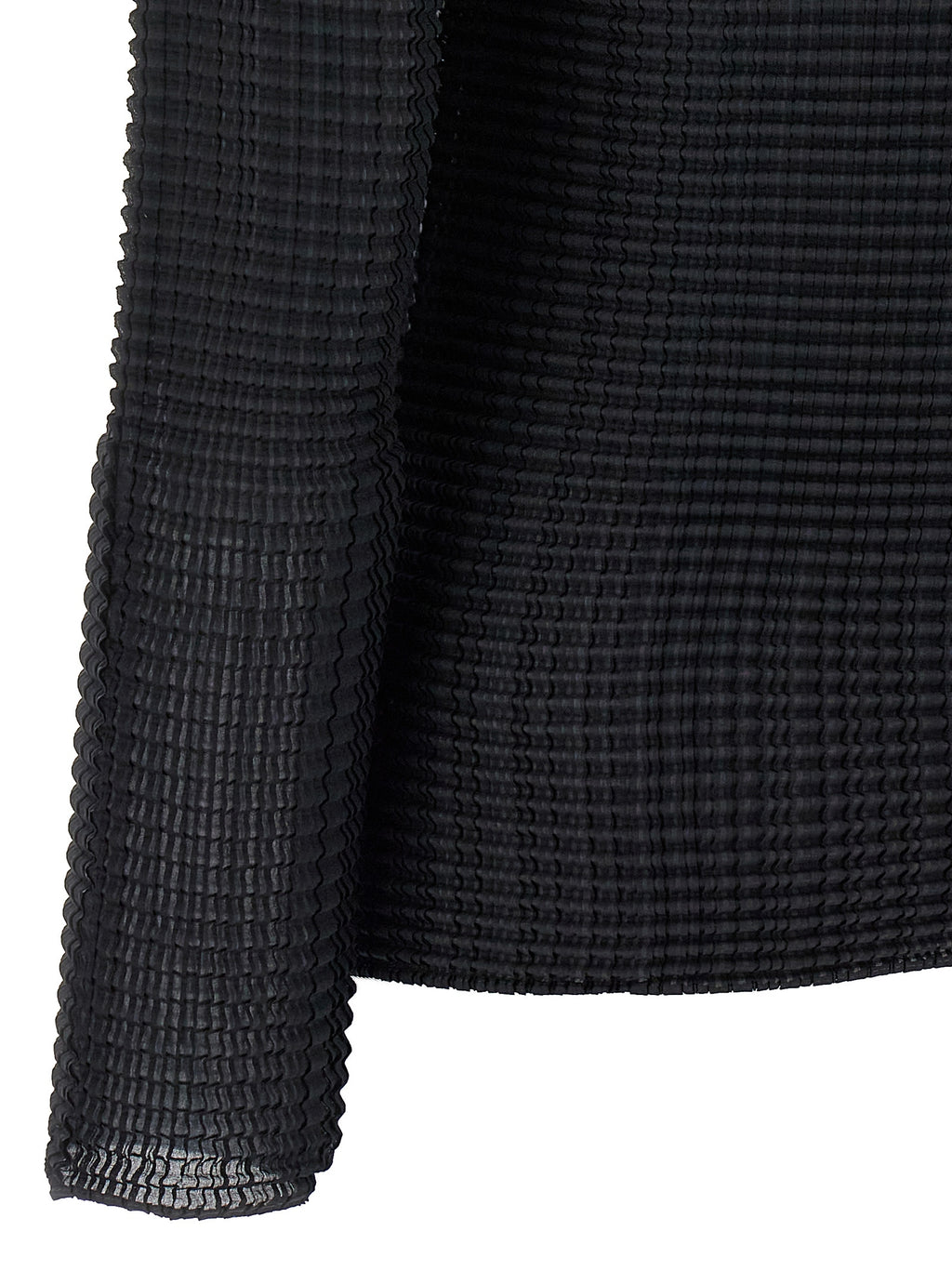 Black Polyester Cardigan