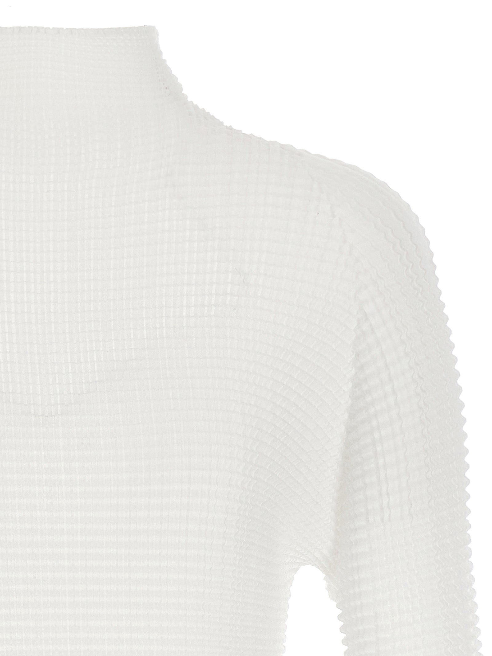 White Polyester Cardigan