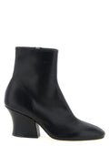 Black Calfskin Ankle Boots