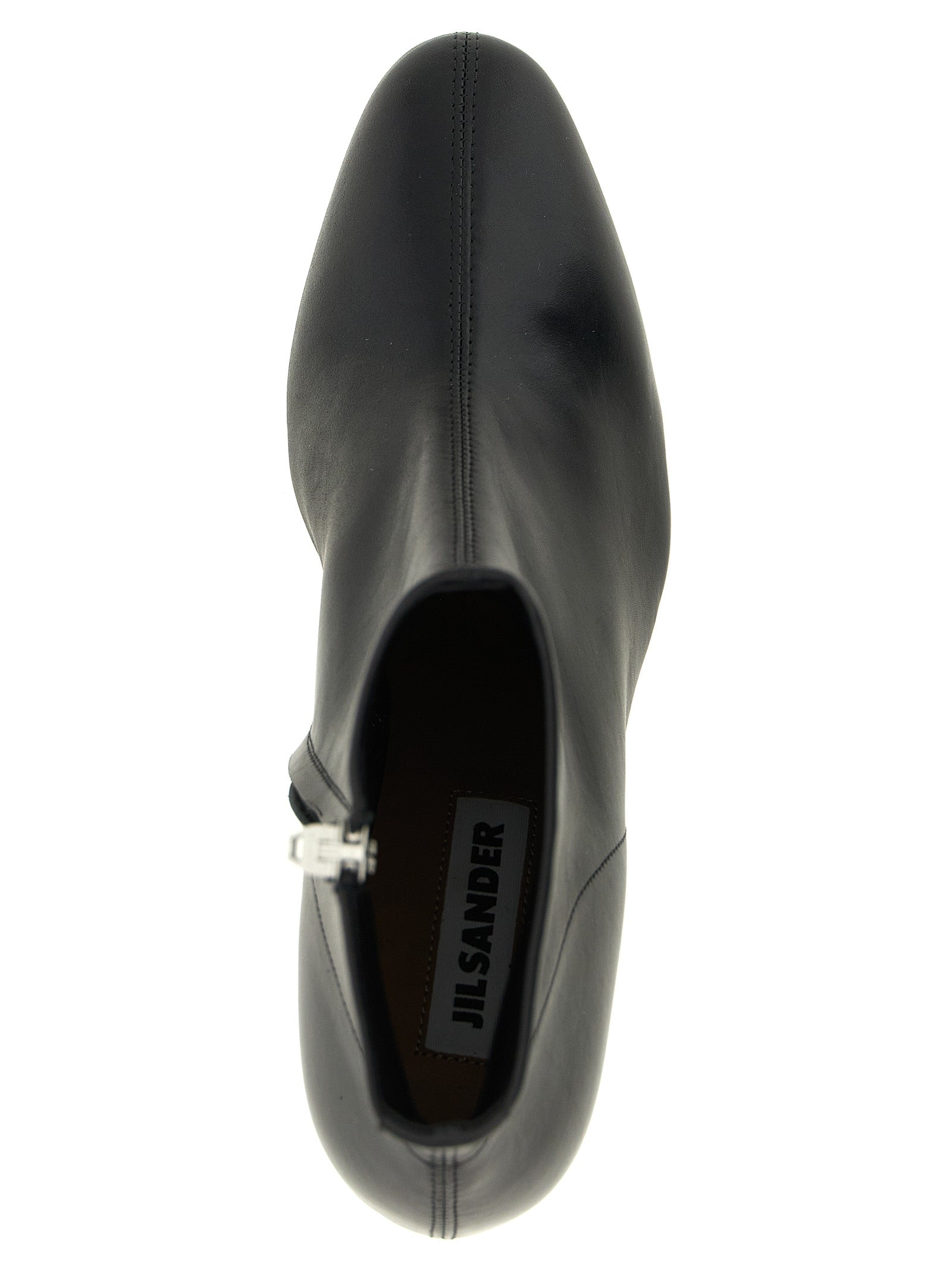 Black Calfskin Ankle Boots