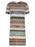 Multicolor Viscose Short Dress